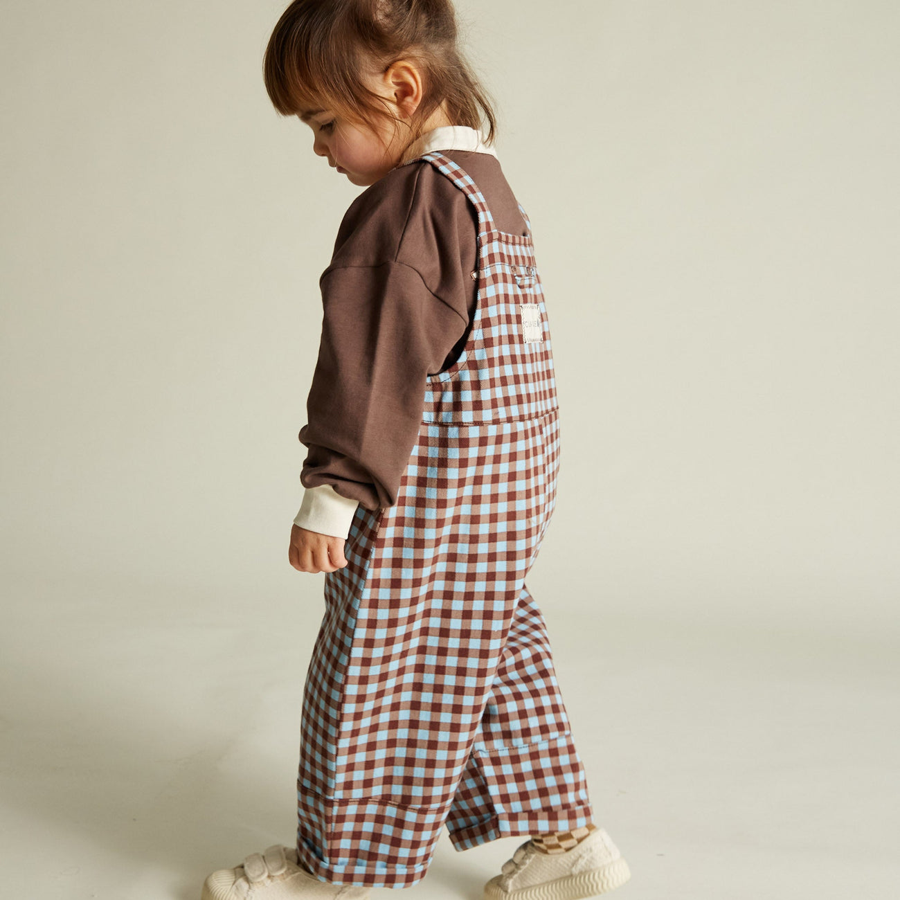August Sky Gingham Cotton Dungarees